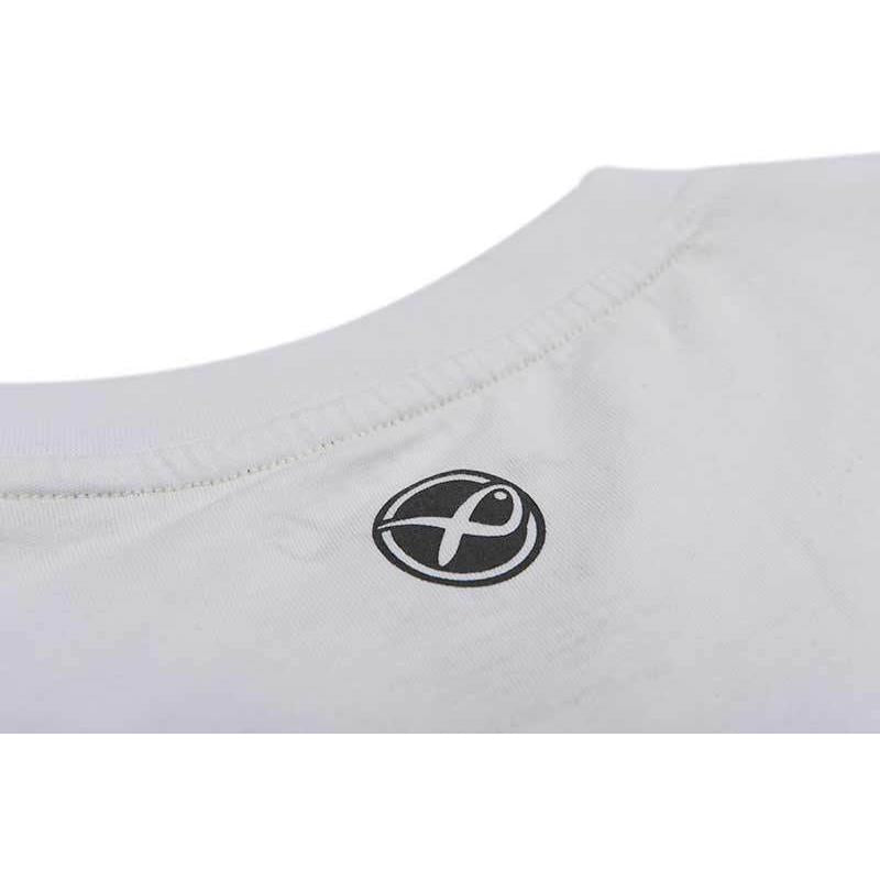 T-shirt Matrix Hex Print Bianca Per Pesca &ndash; Vestibilit&agrave; Regular, Maniche Corte, Taglia XL