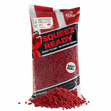 Load image into Gallery viewer, Fjuka Squeez-Ready Method Pellets Yellow Or Red Carp Fishing Bait Ready To Use 2mm 500g