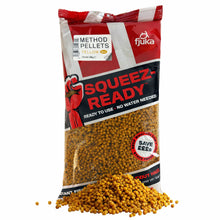 Load image into Gallery viewer, Fjuka Squeez-Ready Method Pellets Yellow Or Red Carp Fishing Bait Ready To Use 2mm 500g