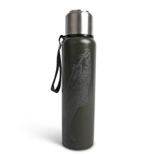 Load image into Gallery viewer, Korum Classic 1L Thermal Flask Green Fishing Thermos Barbel Design K0310236
