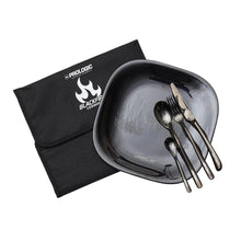 Load image into Gallery viewer, Prologic Blackfire Dining Dinner Set Carp Fishing Camping Cookware Cutlery 72739
