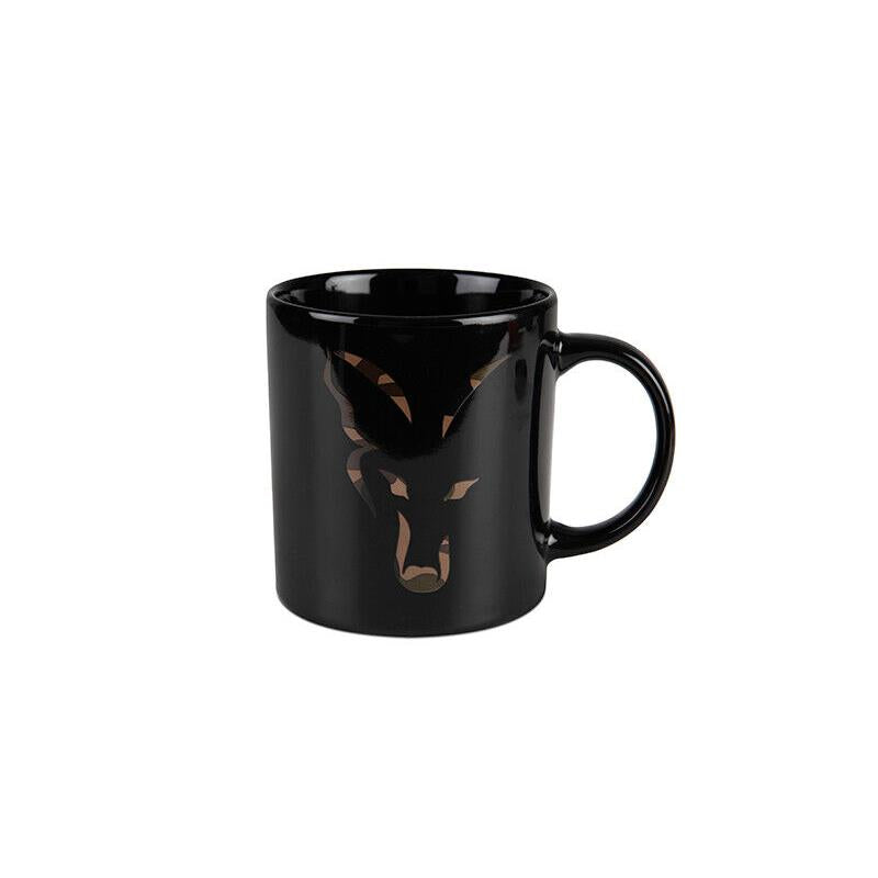 Fox Black Ceramic Mug Camo Logo Tea Coffee Hot Drinks Cup Carp Fishing 350ml