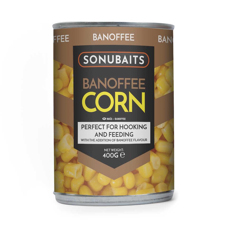Sonubaits Banoffee Corn Tin 400g Flavoured Sweetcorn Fishing Bait