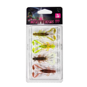 Fox Rage Ultra UV Micro Critter Mixed Colour Lure Pack 5cm x 4pcs Pike Fishing