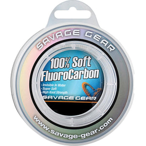 Savage Gear Soft Fluorocarbon 50m Pike Predator Fishing Leader Line Clear