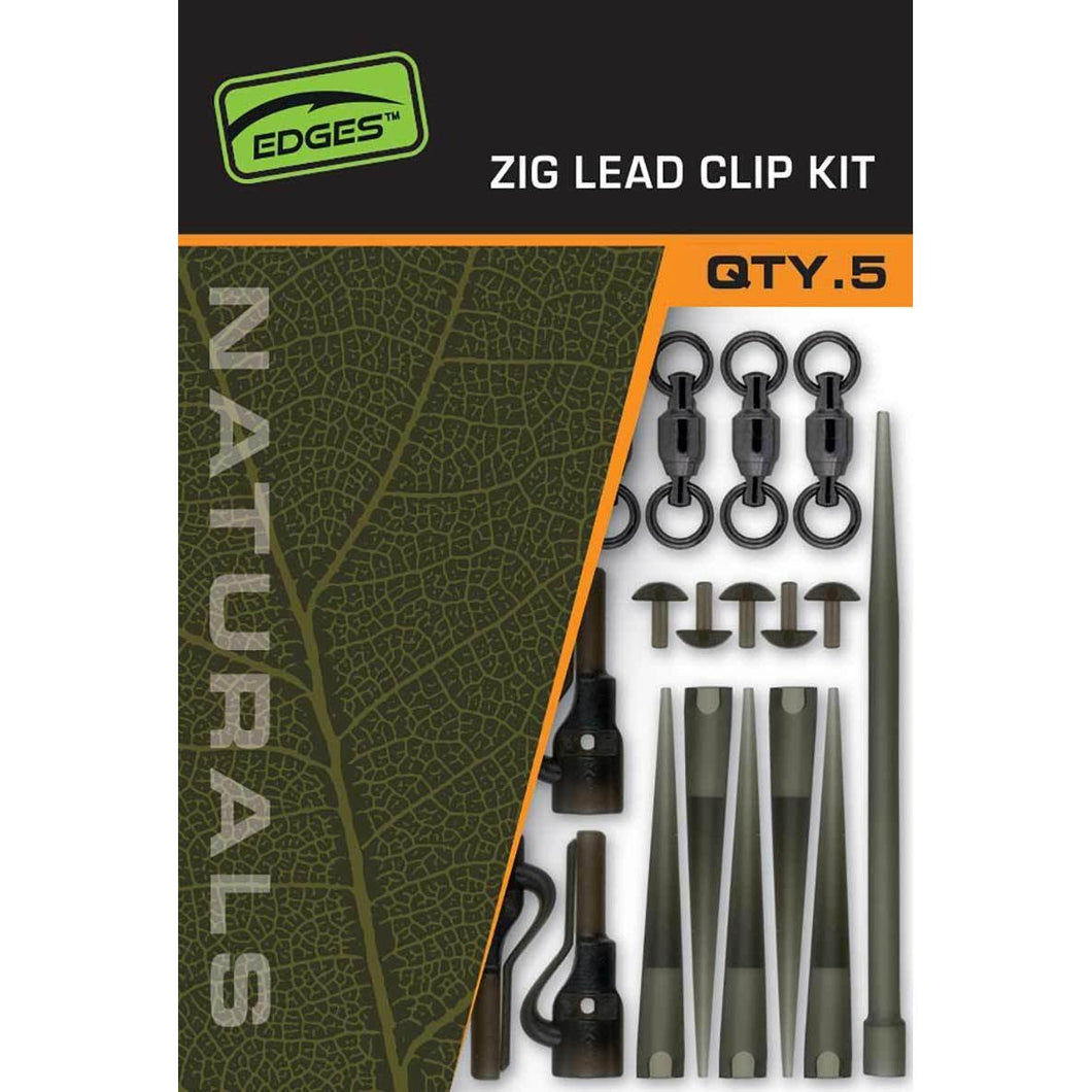 Fox Edges Naturals Zig Lead Clip Kit Carp Fishing Tackle Zig Rig CAC845