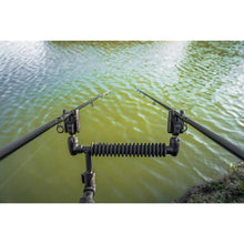 Load image into Gallery viewer, Korum ANY CHAIR XS Two Rod Arm &amp; Rests Telescopic Extending Fishing Feeder Arm
