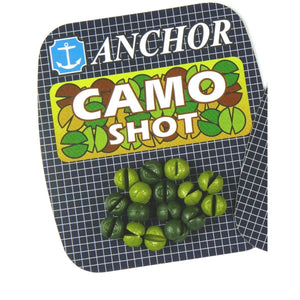 Anchor Tackle Camo Shot Refill Double Cut Camo Coated Split Shot Fishing Weights
