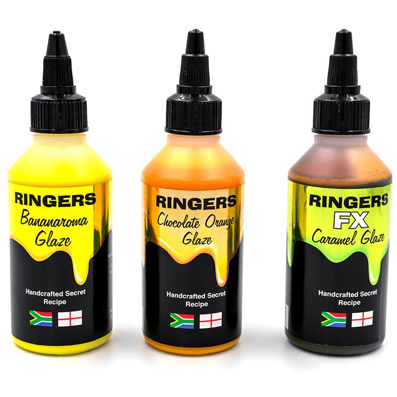 Ringers Glaze 100ml Liquid Additive Carp Fishing Bait Goo - All Flavours