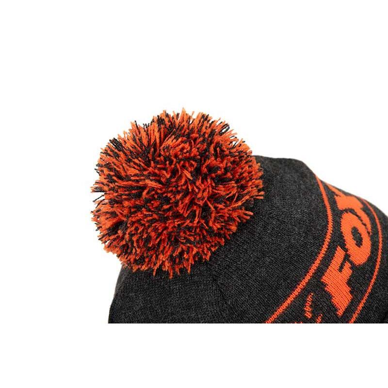 Fox Collection Bobble Hat Black Orange Carp Fishing Hat Beanie CHH02