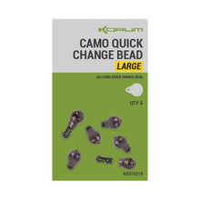 Load image into Gallery viewer, Korum Camo Quick Change Bead All Sizes Carp Fishing Running Rig Feeder Beads
