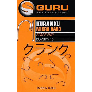Guru Kuranku Micro Barbed Hooks Spade End 10pcs Fishing Terminal Tackle