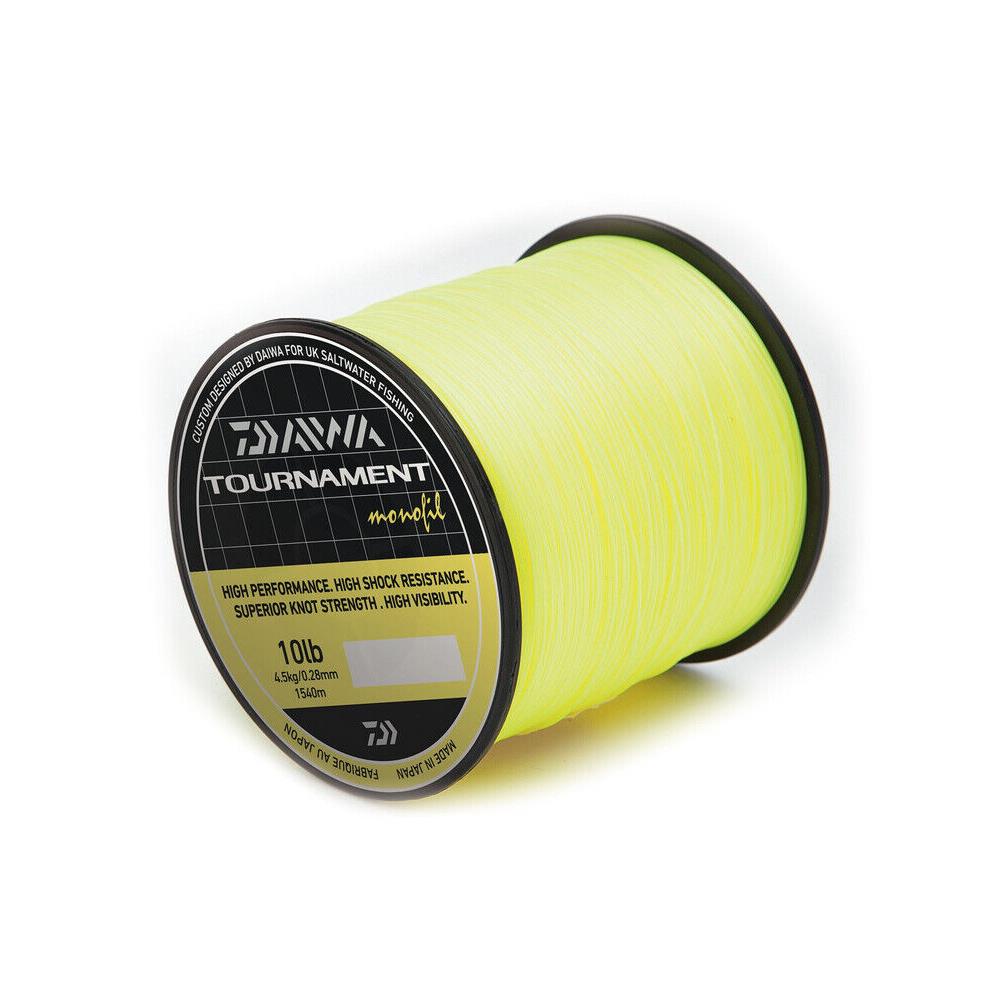 Daiwa Tournament Fluorescent Yellow Monofil Mono Sea Fishing Line Bulk Spool