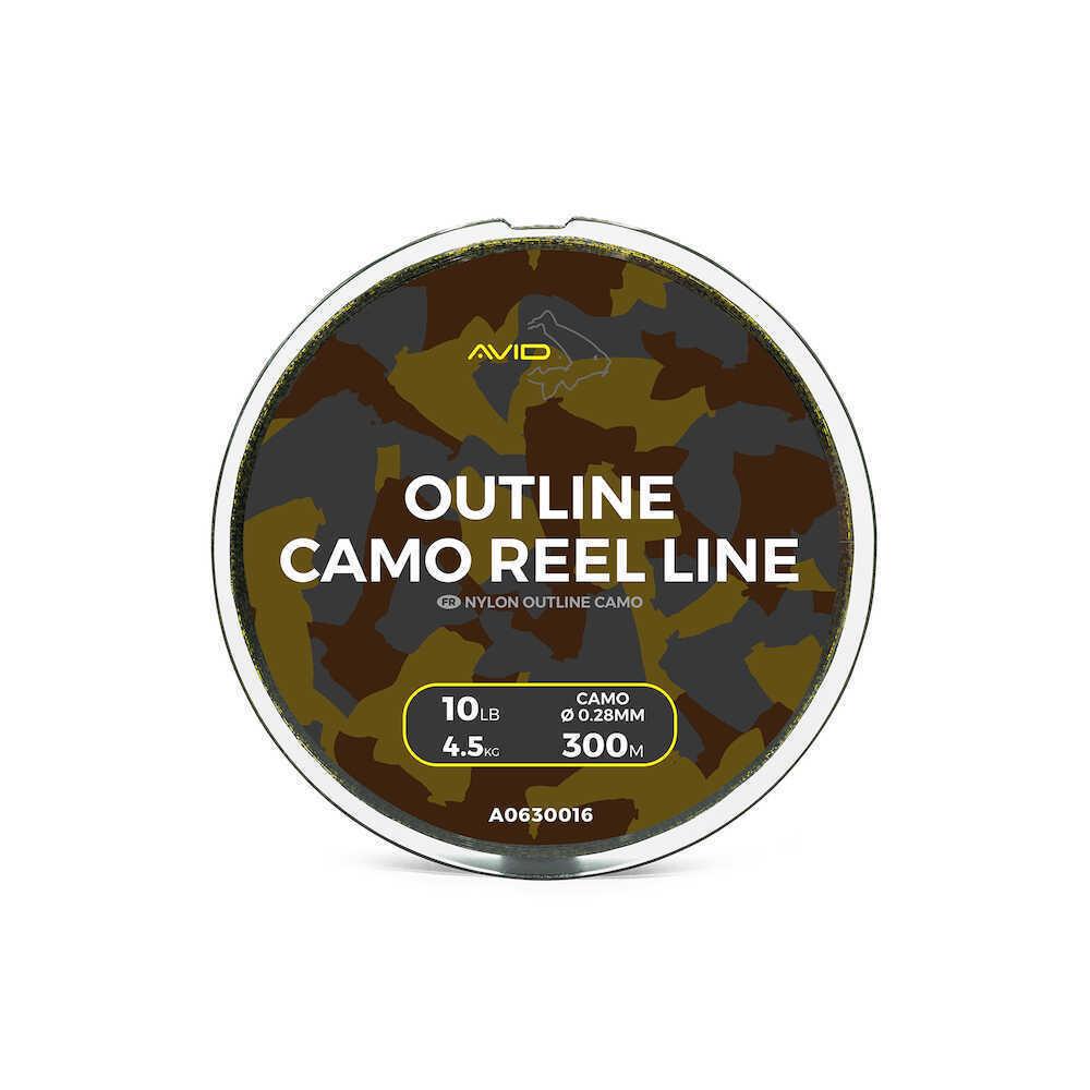 Avid Carp Outline Camo Reel Line 300m Spool 10lb 0.28mm Fishing