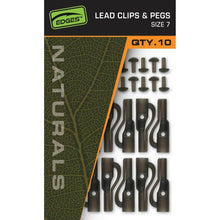 Load image into Gallery viewer, Fox Edges Naturals Size 7 Lead Clips &amp; Pegs Carp Fishing Terminal Tackle CAC829
