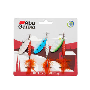 Abu Garcia Reflex Spinner 3 Pack Spoon Lure Perch Pike Bass Trout Fishing