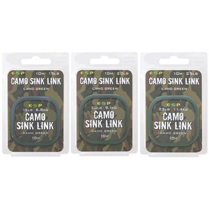 ESP Camo Green Sink Link Braided Hooklink 10m Carp Fishing