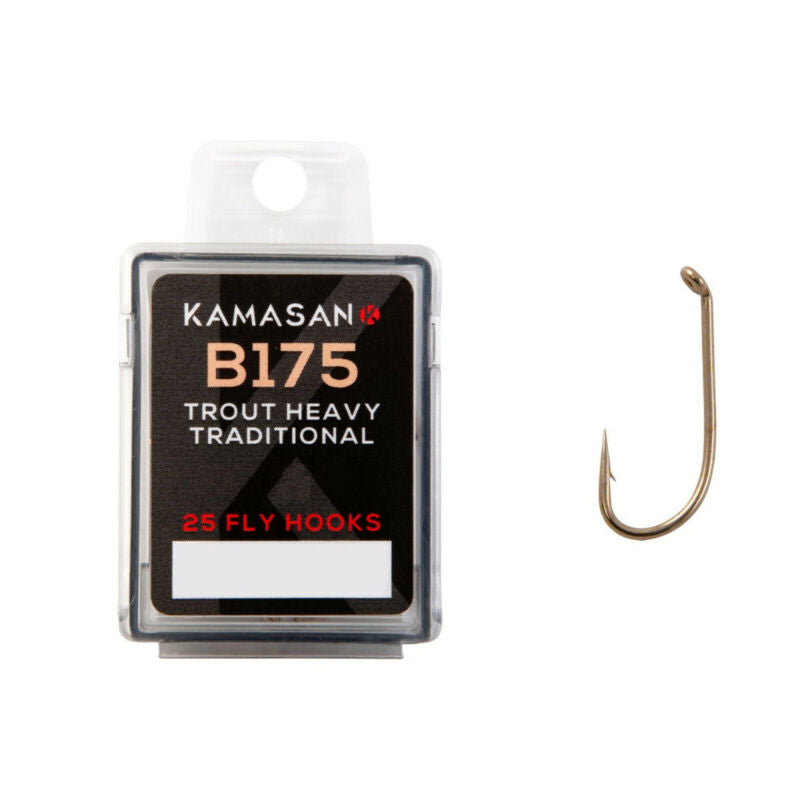Kamasan B175 Trout Heavy Traditional Fly Tying Hooks 25pcs Fishing