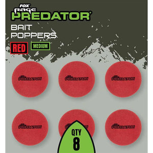 Fox Rage Predator Bait Poppers Red Medium Pike Fishing Deadbaiting FAC111