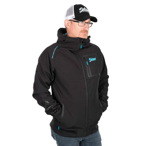 Salmo Softshell Jacket Black/Blue Lure Spin Pike Perch Fishing All Sizes