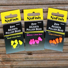 Load image into Gallery viewer, Nufish Zipp Adjusta Puller Bead Carp Pole Fishing Elastic Puller Beads All Sizes
