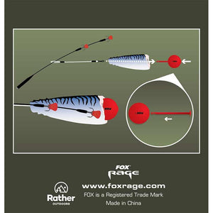 Fox Rage Predator Bait Poppers Red Medium Pike Fishing Deadbaiting FAC111