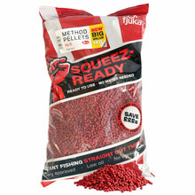 Load image into Gallery viewer, Fjuka Squeez-Ready Method Pellets Yellow Or Red Carp Fishing Bait Ready To Use 2mm 1000g
