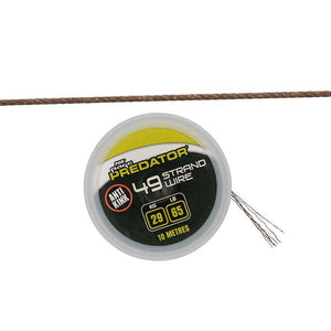 Fox Rage Predator 49-Strand Coated Steel Wire Pike Fishing Trace 10m 65lb FAC160