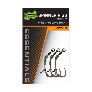 Fox Edges Spinner Rig Carp Fishing Pre-Tied Micro Barbed Fishing Rigs Pack of 3