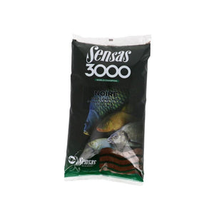 Sensas 3000 Noire Black Groundbait Carp Fishing Dark Ground Bait 1kg 00201