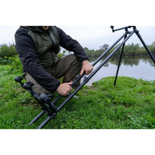 Load image into Gallery viewer, Korum Deluxe 3 Rod Tripod Rod Pod Carp Fishing Rod Rest Holder K0360068
