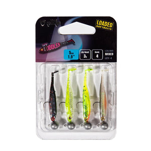 Fox Rage Ultra UV Micro Tiddler Mixed 3g Loaded 4 x Fishing Lure Pack NMC060