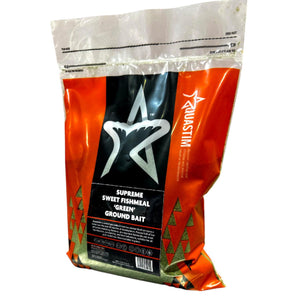 Aquastim Sweet Supreme Green Fishmeal Groundbait Carp Fishing Bait Bulk Bag 2kg