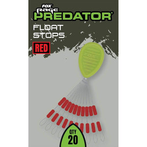 Fox Rage Predator Float Stops Red Pike Fishing Sliding Rubber Rig Stops FAC103