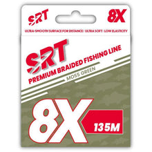 Load image into Gallery viewer, Sert 8X SRT Braid Moss Green Braided Fishing Line Pike Predator 135m All Sizes
