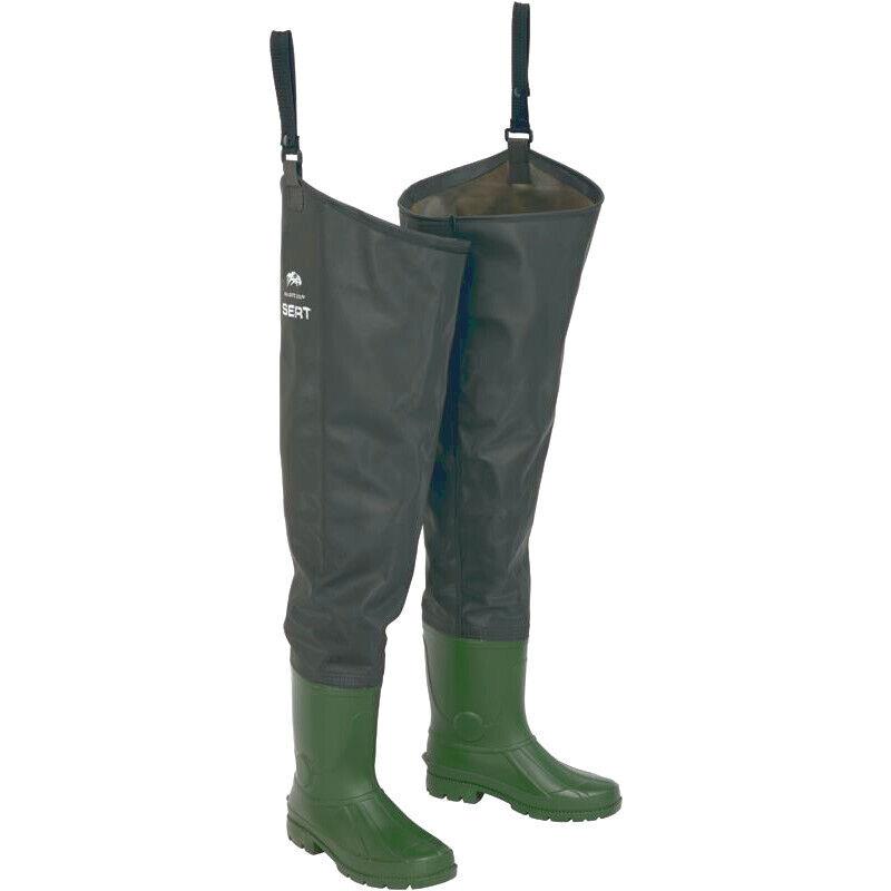 Sert PVC Thigh Hip Wader 100% Waterproof Muck Waders Fly Fishing All Sizes