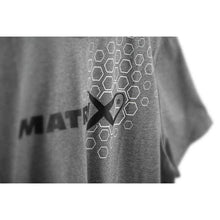 Load image into Gallery viewer, Matrix Hex Print T-Shirt Grey Marl Carp Fishing Clothing All Sizes
