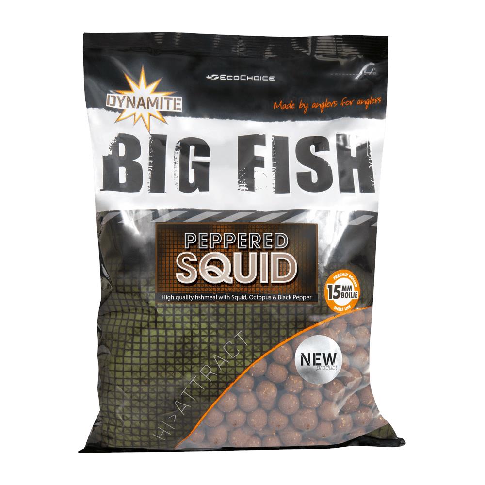 Dynamite Baits Peppered Squid Boilies 15mm 1.8kg Carp Fishing Bait DY1684