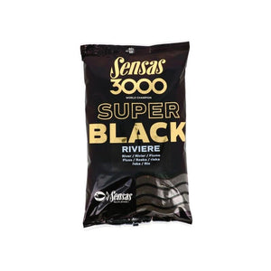 Sensas 3000 Super Black Riviere River Groundbait Carp Fishing Bait 1kg 11612