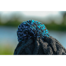 Load image into Gallery viewer, Preston Black Bobble Hat Cable Knit Thermal Fleece Lined Carp Fishing P0200551
