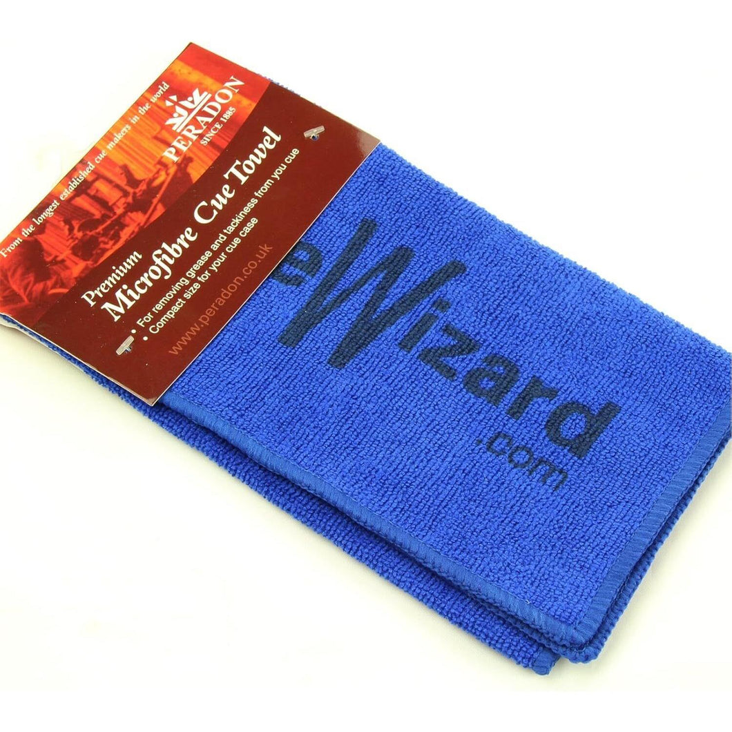 Peradon Microfibre Cue Towel Blue Pool Snooker Billiards Cue Cleaning Cloth