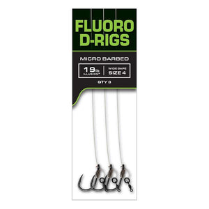 Fox Edges Illusion Fluoro D-Rig Carp Fishing Ready Tied Rigs All Sizes