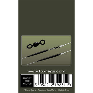 Fox Rage Predator Diamond Swivels Size 7 Pack of 20 Pike Fishing FAC108