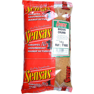 Sensas Brown Crumb Fine Bread Feed 1kg Bag Carp Fishing Bait Groundbait 71692