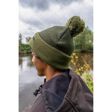 Load image into Gallery viewer, Korum Thermal Beanie Bobble Hat Carp Fishing Headwear Black/Olive K0350123
