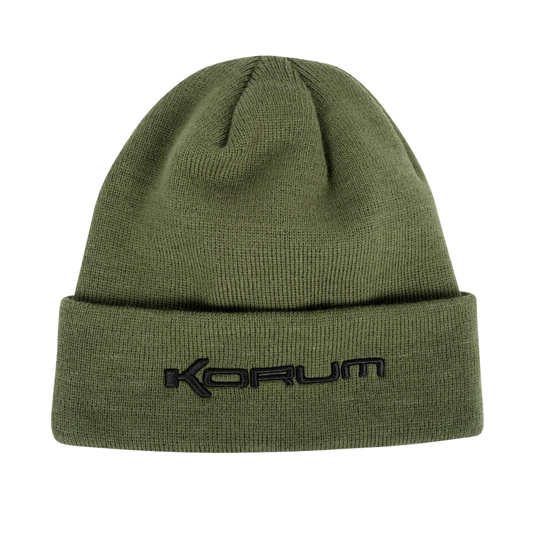 Korum Classic Olive Beanie Warm Thermal Carp Fishing Hat Green One-Size K0350164