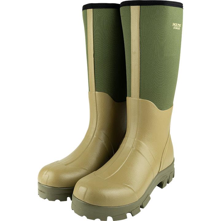 Jack Pyke Ashcombe Neoprene Wellington Boots Green Hunting Wellies All Sizes