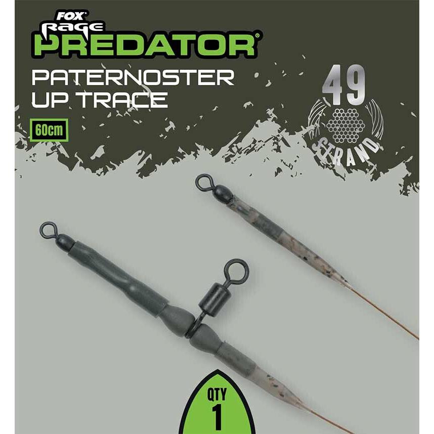 Fox Rage Predator Paternoster Uptrace 60cm Pike Fishing Wire Up Trace FRR029