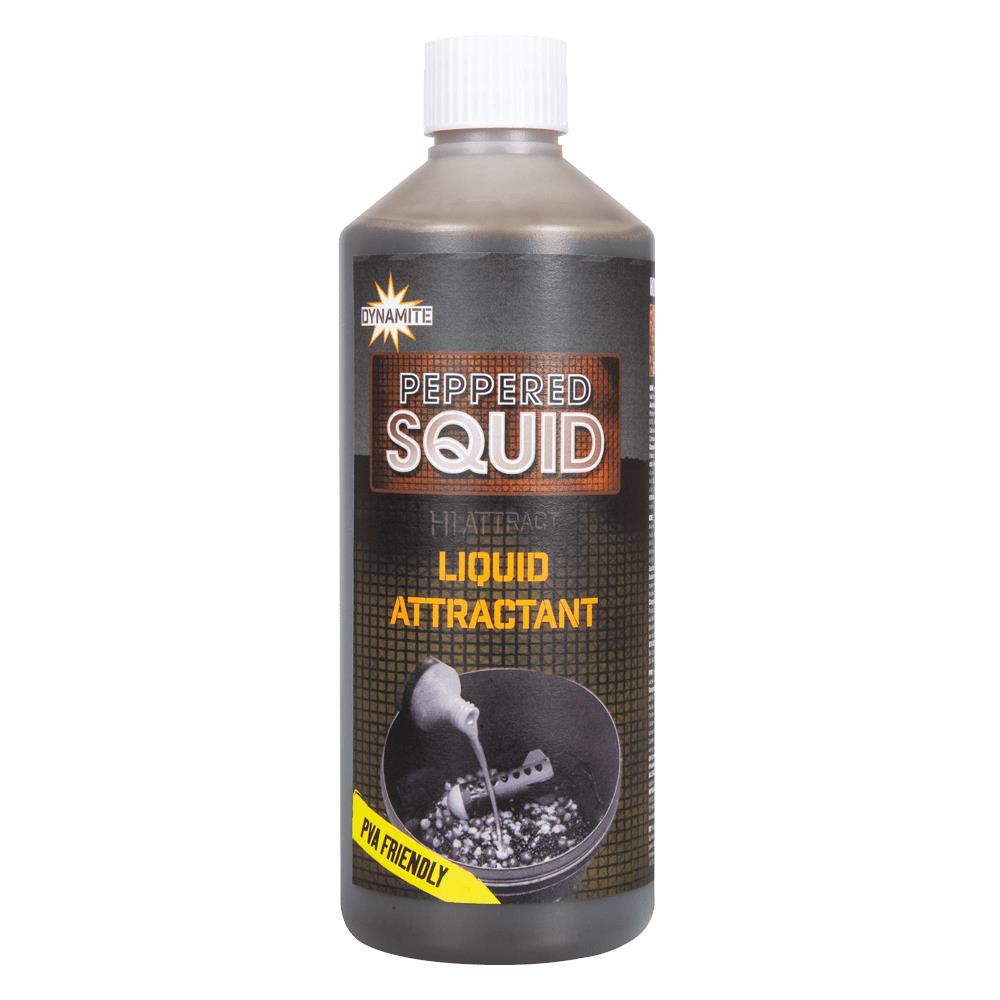 Dynamite Baits Peppered Squid Liquid Attractant 500ml Carp Fishing Bait DY1688
