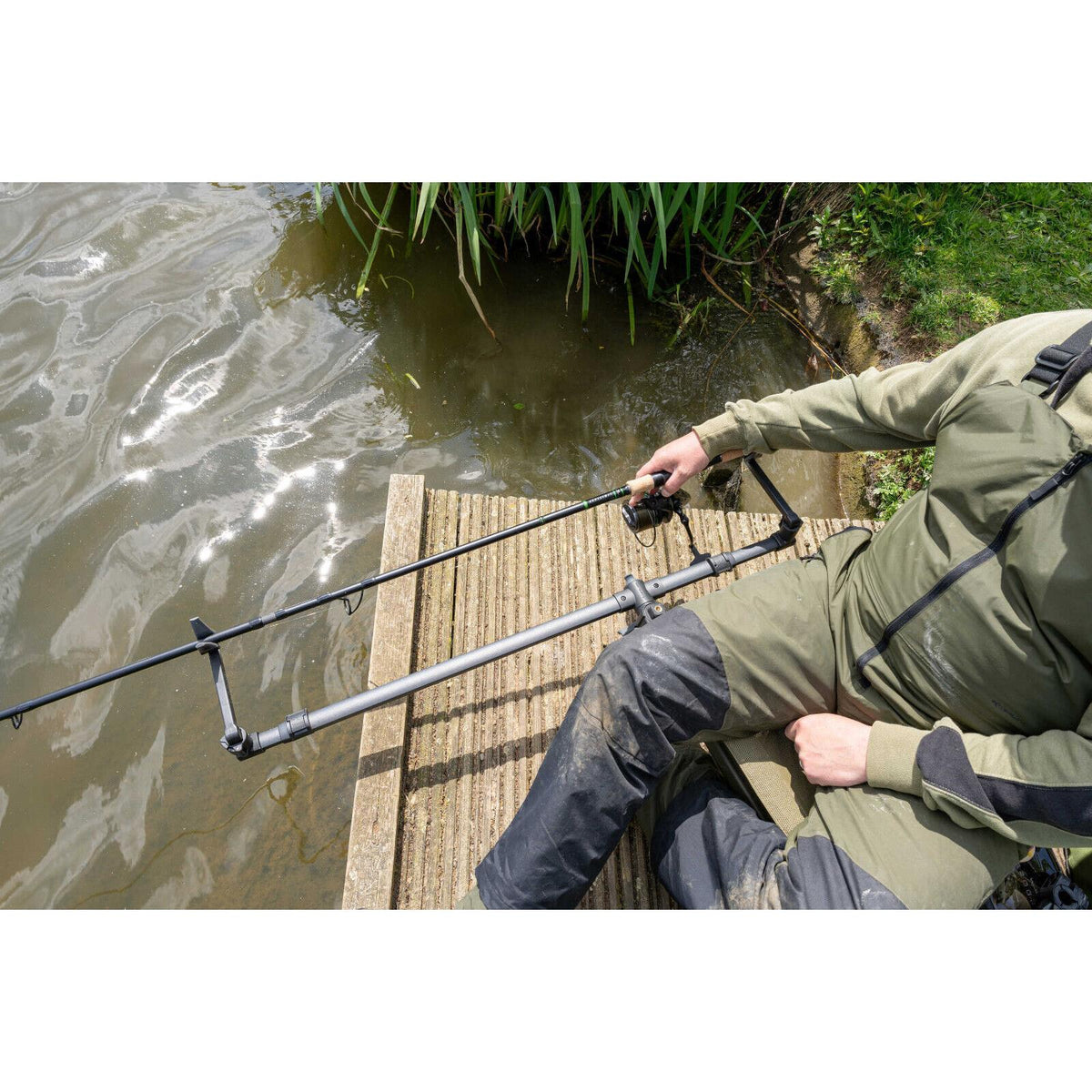 Korum XS Rod Support Arm Carp Fishing Extending Feeder Arm Accessory K ...